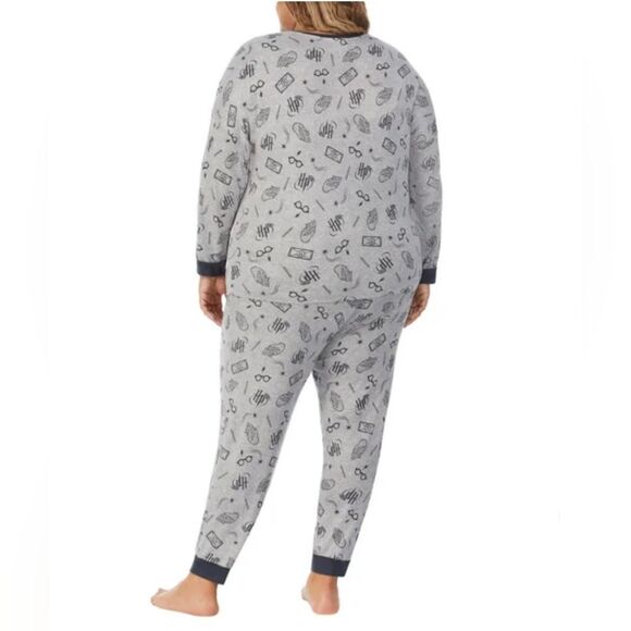 NWT Harry Potter Wizarding World 2pc Long Sleeve Jogger Lounge Pajama Set, Sz 3X - Picture 4 of 5